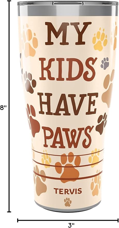 Tervis My Kids Have Paws Insulated Tumbler, 20oz, Stainless Steel