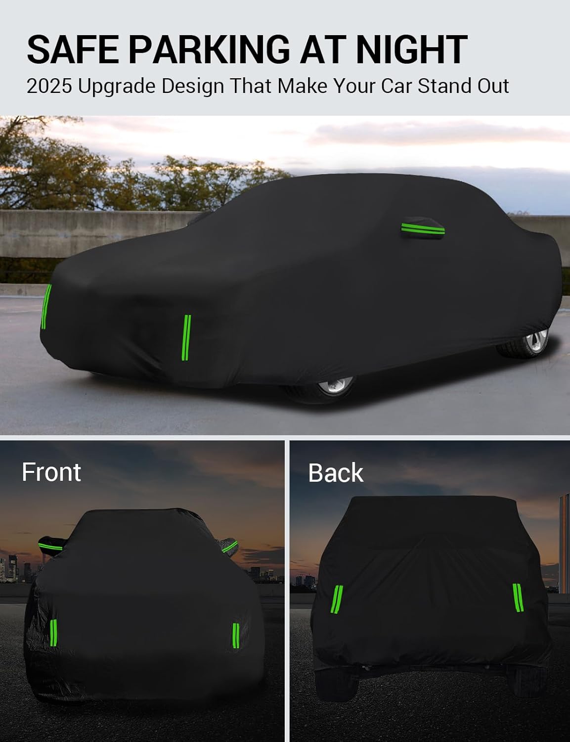 Proadsy 2025 Upgrade Car Cover Custom Fit for Ford Edge 2015-2025, Waterproof All Weather for Automobiles, Full Exterior Cover Rain Snow Sun Protector Indoor Outdoor Car Cover