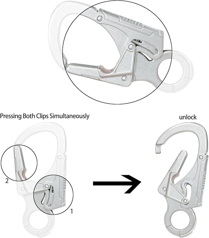 Ahiller Muscular Carabiner Hook,3.1" Alloy Thick Keychain Clip for Man, Outdoor Camping, Hiking Accessories, Key Ring