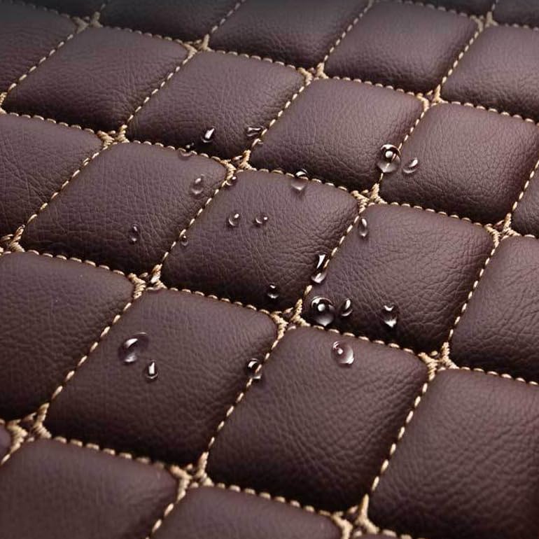 Customized Personalized car Floor mats, All-Weather Luxury car Floor mats, Waterproof and Anti Slip Leather car Floor mat Lining, 95% Customized car, Truck, and SUV Floor mats (Black Red)