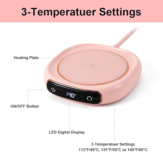 Bsigo Coffee Mug Warmer & Best CAT MOM Ever Mug Set, Electric Candle Mug Warmer 8H Auto Shut Off, Home & Office Beverage Cup Coffee Warmer for Desk, Cat Lover Mom Sister Birthday Women Mothers Day