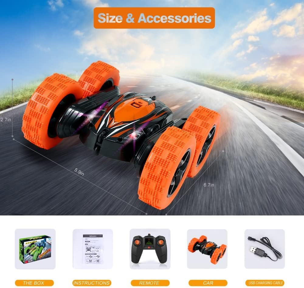 FREE TO FLY Remote Control Car Rc Cars - Drift High Speed 4Wd Off Road Stunt with 360° Flips - Christmas Birthday Gifts Racing Toys for Kids Age 8-12 6-8 3-5
