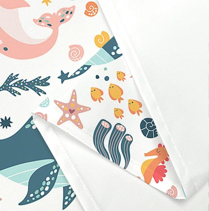 Torich Kids Shower Curtain for Bathroom, Whale Fish Baby Cartoon Ocean Creatures Animals Decor Bath Curtains, Cute Sea Fishes Coral Underwater Boys Girls Child Fabric Waterproof with 12 Hooks