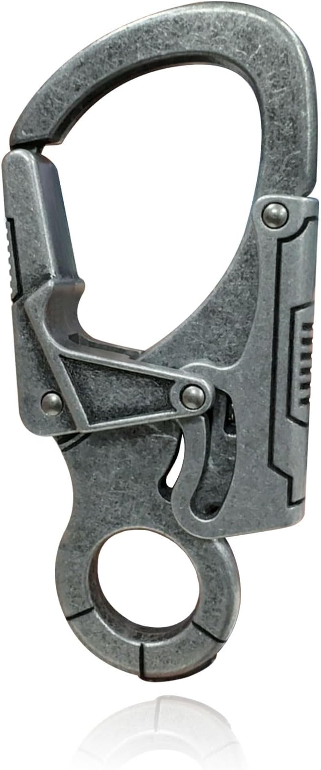 Ahiller Muscular Carabiner Hook,3.1" Alloy Thick Keychain Clip for Man, Outdoor Camping, Hiking Accessories, Key Ring
