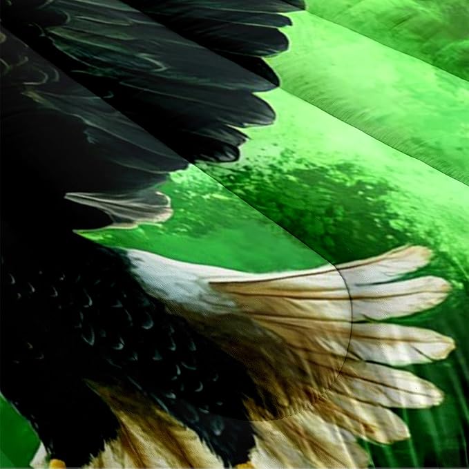 Black Eagle Comforter Set Queen Size Cute Animal Bedding Set Aesthetic Comforters Soft Lightweight Microfiber Comforter Sets for All Season