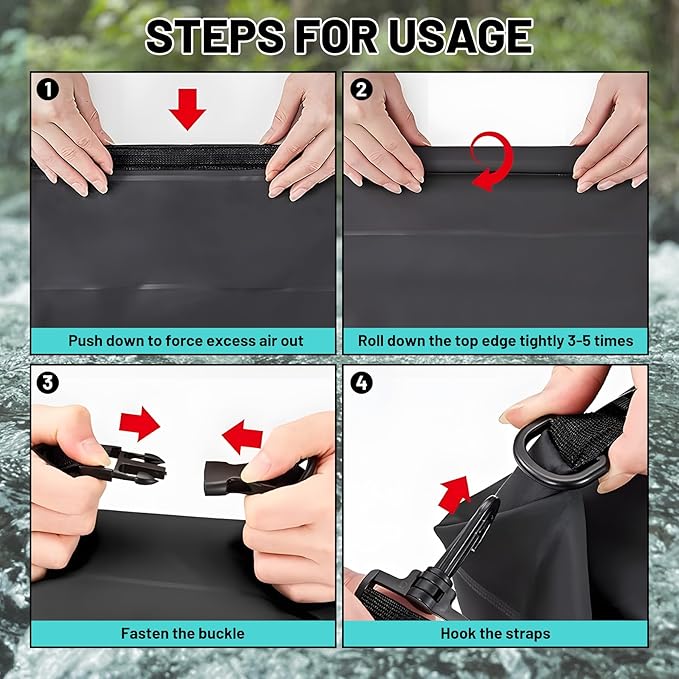 Waterproof Dry Bag,Roll Top Summer Lemon Small Waterproof Backpack 5L/10L/20L Floating and Lightweight Bags for Kayaking, Boating, Fishing, Swimming and Camping with Waterproof Phone Case