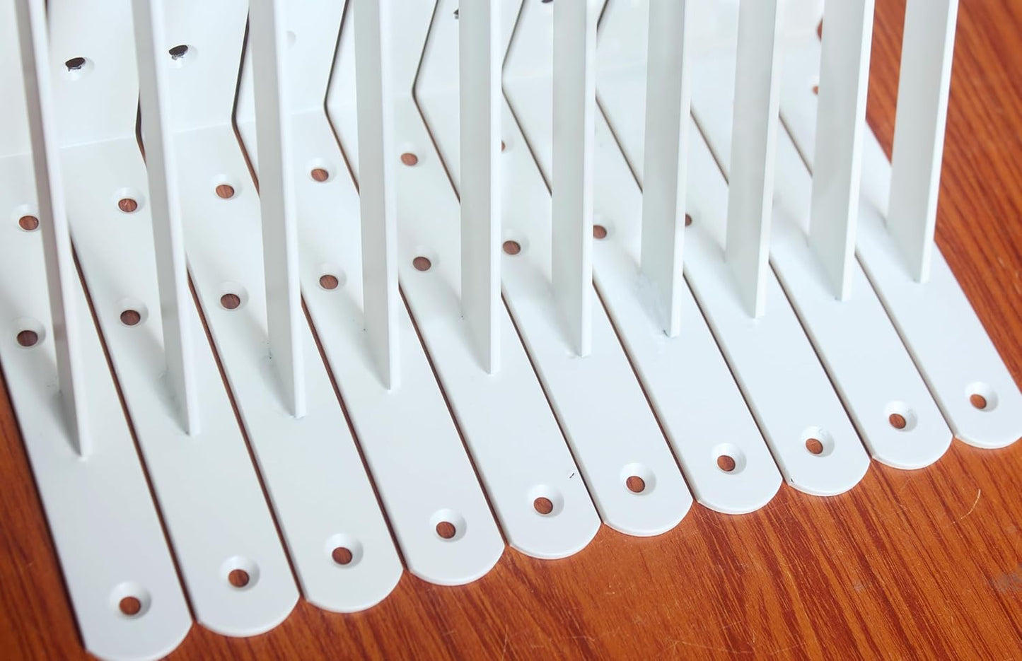 16 Pack L8 x H 6" White Heavy Duty Shelf Brackets with Screws Metal Shelf Brackets Shelf Support Angle Brackets for Shelves L Brackets Heavy Duty Floating Shelf