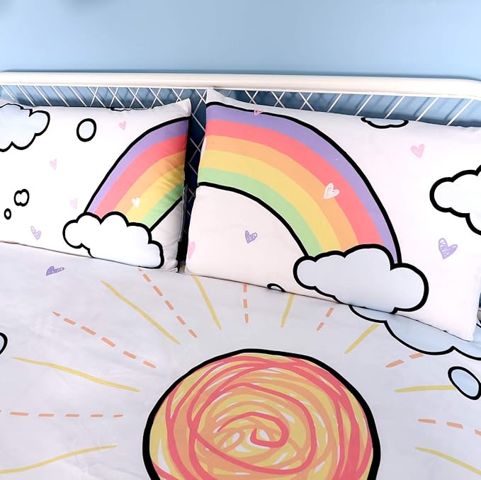 Unicorn Comforter Set Twin Unicorn Bedding Set for Girls Boys Kids Double Side Quilt Set - Includes 1 Comforter, 2 Shams