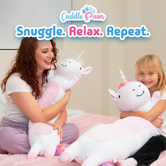 Stuffed Animal Unicorn Body Pillow – Soft Plush Toy & Throw Pillow for Kids, Small (23 Inches), Soft Plushies Stuff Gift for Girls/Boys
