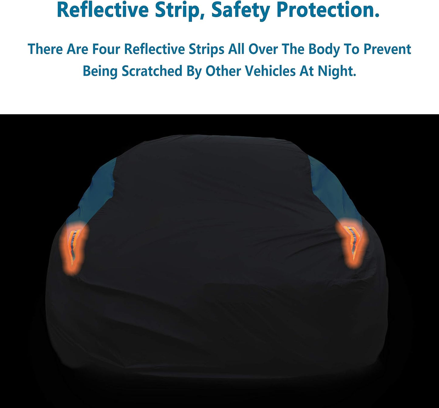 MORNYRAY Waterproof Car Cover All Weather Snowproof UV Protection Windproof Outdoor Full car Cover, Universal Fit for Sedan (Fit Sedan Length 178-185 inch, Blue)