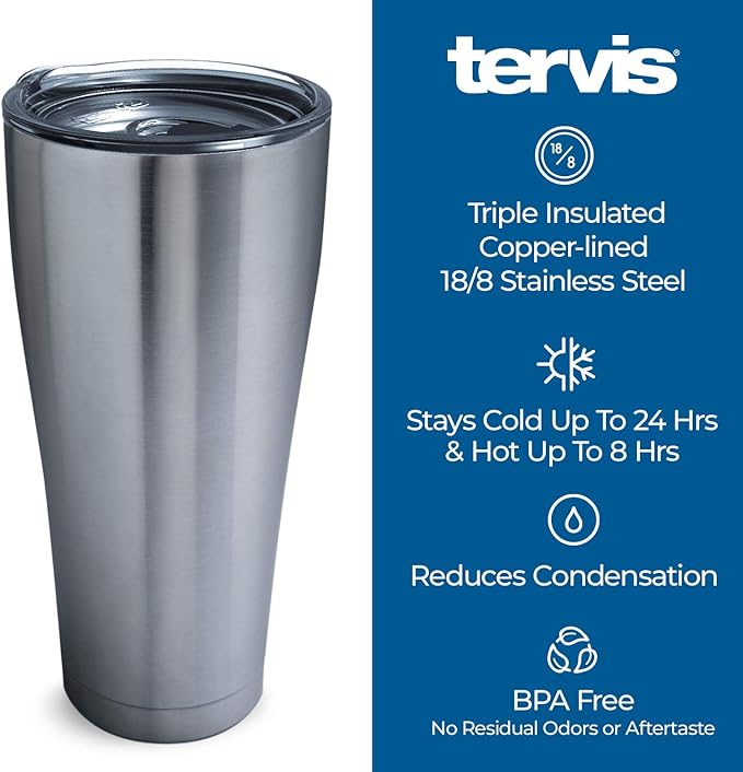 Tervis My Kids Have Paws Stainless Steel Tumbler with Clear and Black Hammer Lid 30oz, Silver