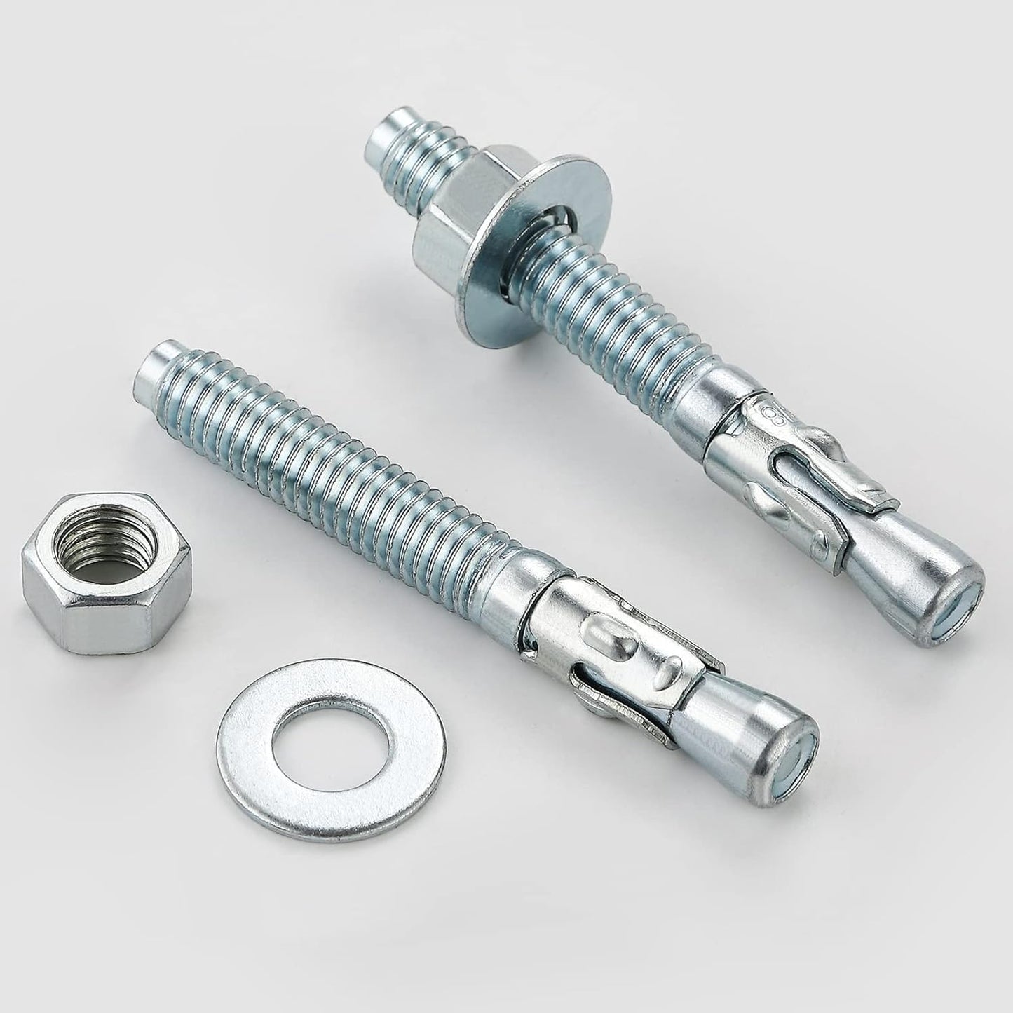 1/2x9 30Pcs Inch Standard Fasteners for Heavy-Duty Zinc Wedge Anchors for Cement and Concrete
