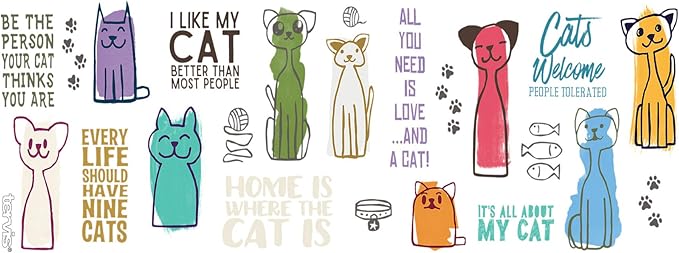 Tervis Cat Sayings Made in USA Double Walled Insulated Tumbler Travel Cup Keeps Drinks Cold & Hot, 16oz Mug, Classic