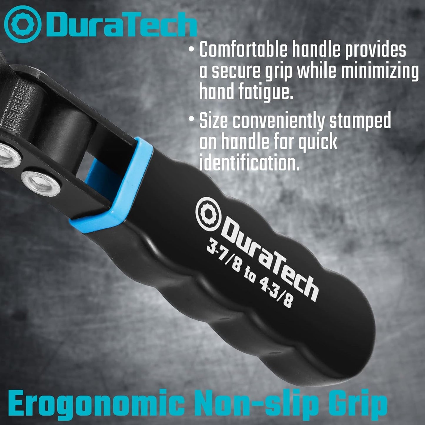 DURATECH Large Swivel Oil Filter Wrench, Oil Filter Removal Tool, Fits Filters 3-7/8"-4-3/8", Perfect for Car Repair Tools