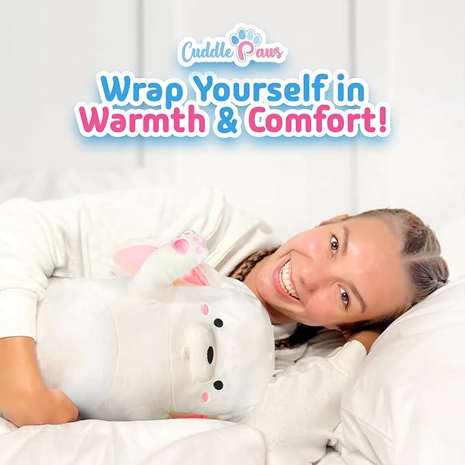 Stuffed Animal Big Bunny Body Pillow – Soft Plush Toy & Throw Pillow for Kids, Medium (35 Inches), Kawaii Stuff Gift for Girls