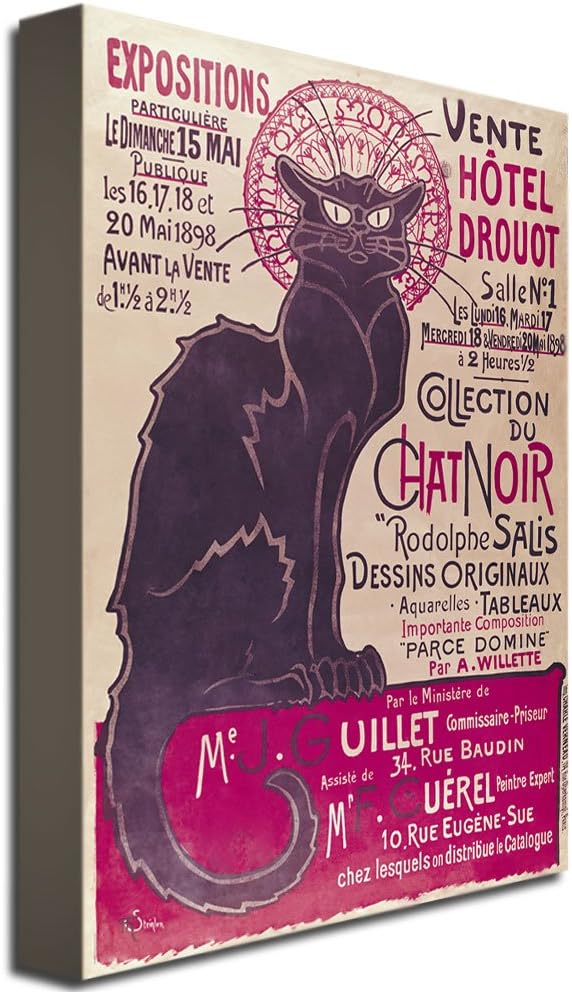 Trademark Art Theophile Steinlen Collection du Chat Noir Canvas Art, 30 by 47-Inch