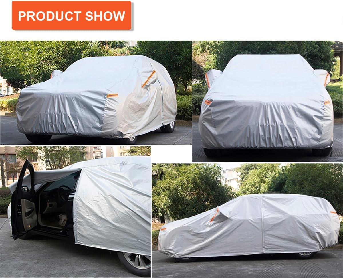Kayme 6 Layers SUV Car Cover Custom Fit for Nissan Kicks (2017-2025) Waterproof All Weather for Automobiles, Outdoor Full Cover Rain Sun UV Protection.Silver
