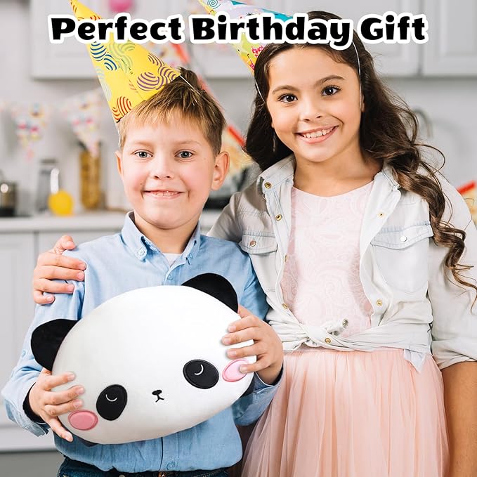 SQEQE Panda Stuffed Animals with Babies Inside Belly - 1 Mommy Stuffed Panda with 4 Cute Babies Plushie Gifts Ideal for Kids and Adults