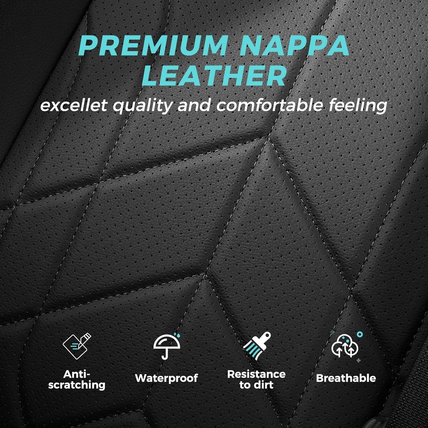 for Toyota RAV4 Seat Covers 2019 2020 2021 2022 2023 2024 2025 RAV 4 LE XLE Limited XLE Premium (Gas not for Hybrid) - Custom Leather Car Seat Covers Full Set - Black