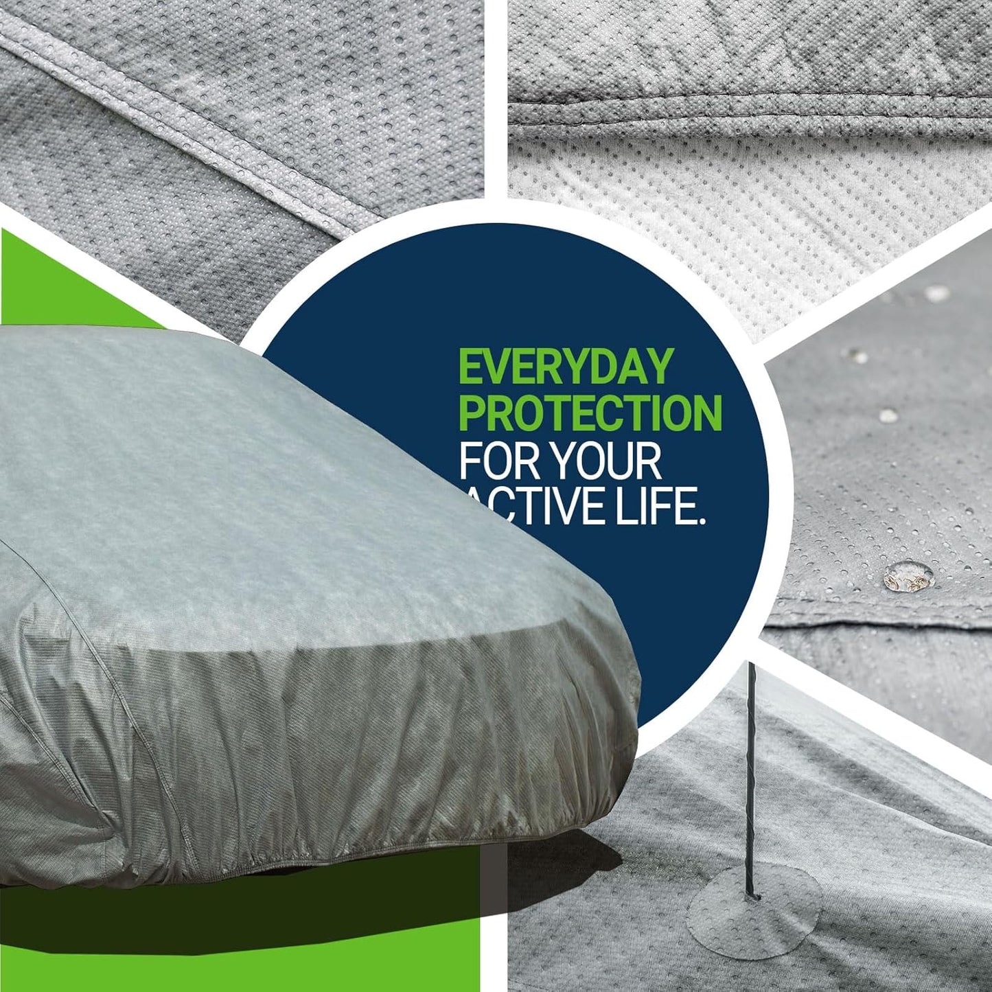 All Weather Waterproof Car Cover, 7-Layer Non-Woven Cotton Car Covers for Automobiles Car Snow Cover, Full Exterior Covers, Winter Rain Sun Sedan, Grey, Size Sedan C5