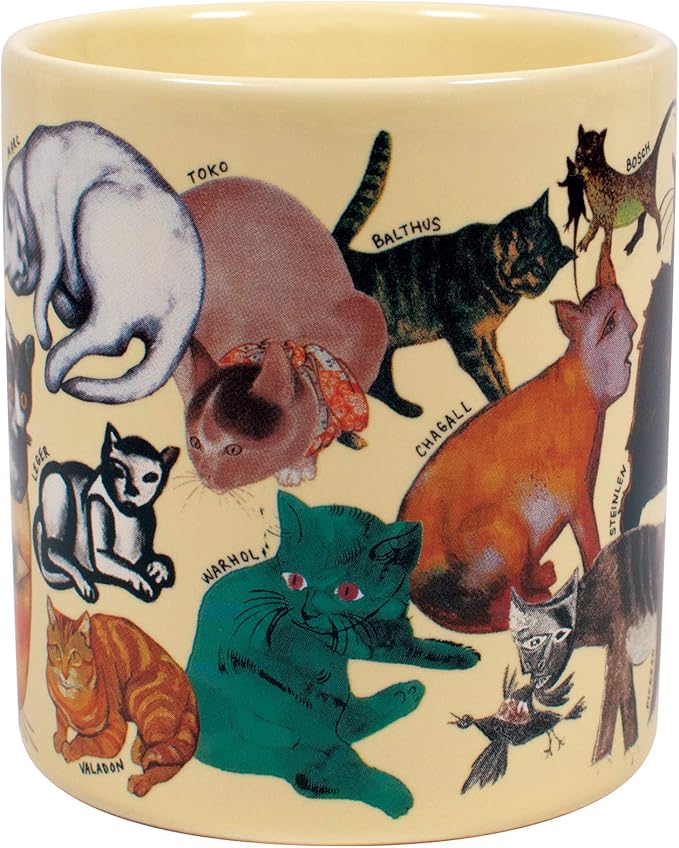 The Unemployed Philosophers Guild Artistic Cat Mug - Featuring Cats and Kittens from Famous Paintings Throughout Art History, Comes in a Fun Gift Box, 12 oz.