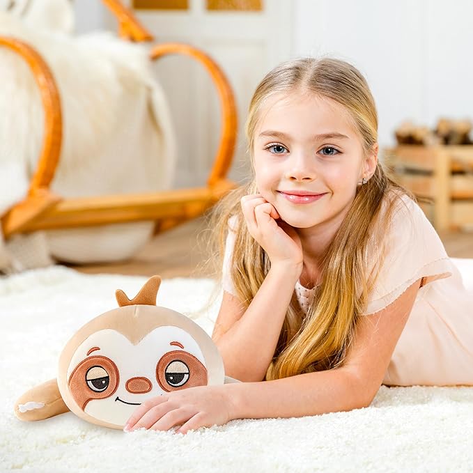 Sloth Plush, Soft Plush Pillow Sloth Stuffed Animal, Cute Plushies Toy Gifts for Kids & Adults