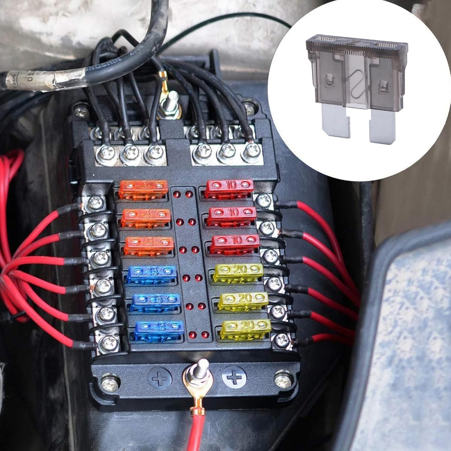 100 Pack Auto Fuses 2 AMP ATC/ATO Standard Regular Fuse Blade 2A Car Truck Boat Marine RV