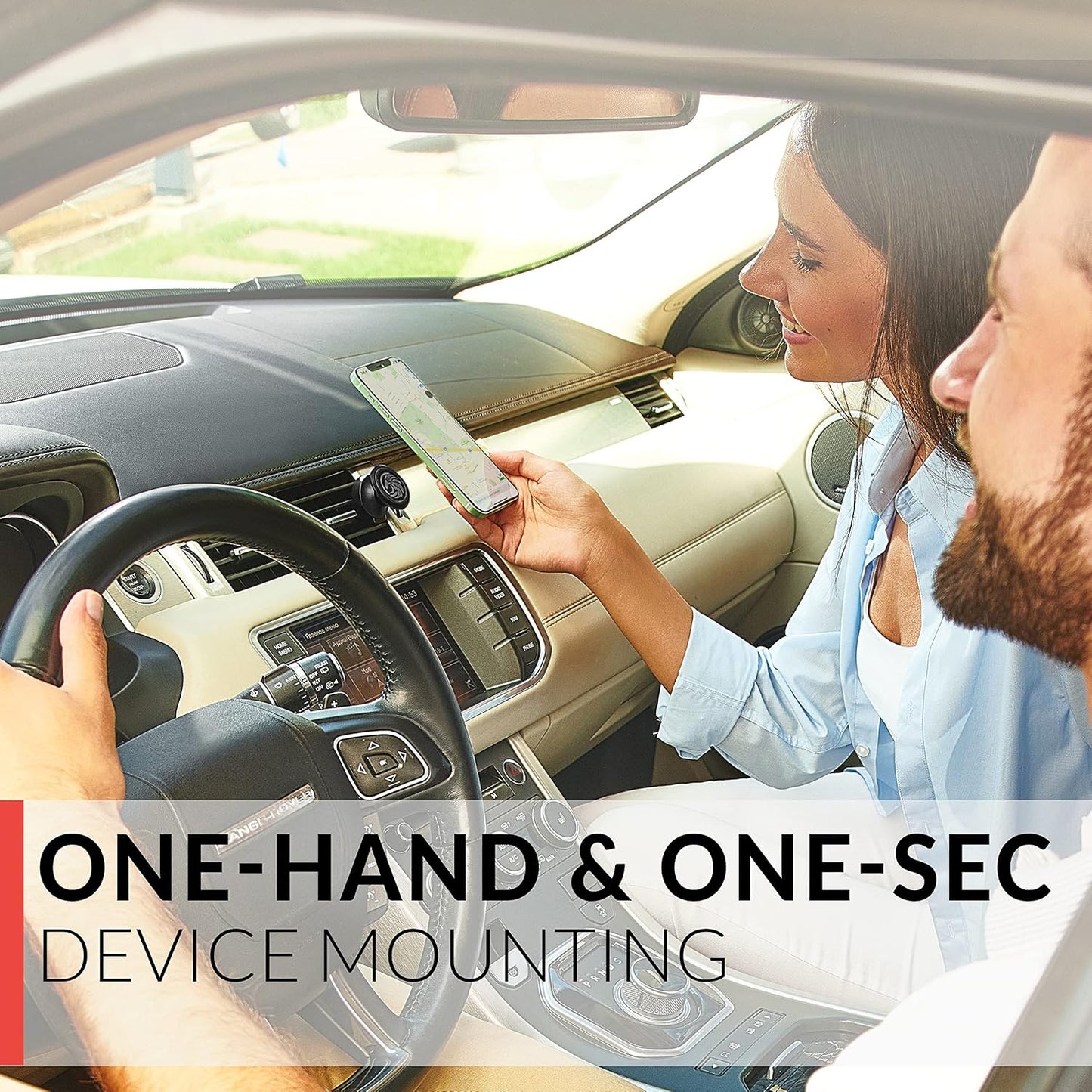 New 2025 Magnetic Cell Phone Holder for Car Vent【 All-Metal 】- for Any Smartphone (iPhone, Android, GPS) | Stylish All-Metal One-Hand & One-Sec Phone Mount for Car, +100 to Safeness & Comfort