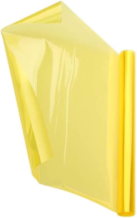 12 by 48 Inches Self Adhesive Headlight, Tail Lights, Fog Lights Tint Vinyl Film (12 X 48, Gold)