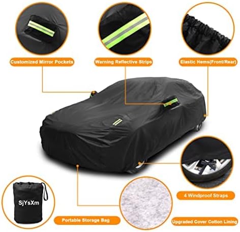 Custom Car Cover Compatible with Ford Mustang 2025-1994 1965-1973 Convertible Coupe, Waterproof All Weather Mustang Cover with Cotton Lining, Heavy Duty Rain Snow Sun UV Covers for Outdoor