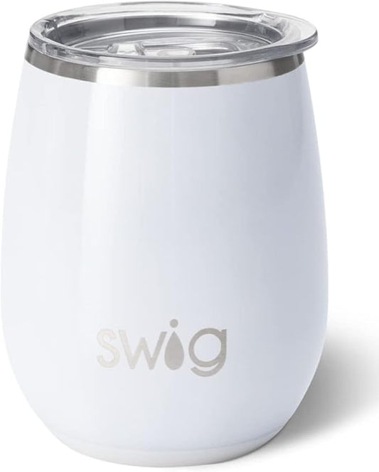 SWIG Stemless Cup, Stainless Steel, White, One Size