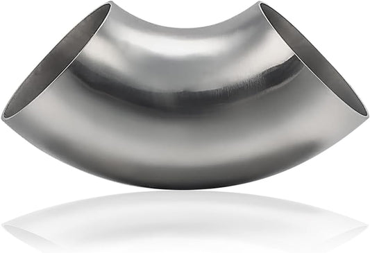2.5 Inch 90° Mandrel Bend Elbow, SS304 Stainless Steel Bend Tube 90 Degree Exhaust Elbow Pipe - Thickness 16GA/0.65" for Car Modified Exhaust System, Stair Handrail (1 pcs)