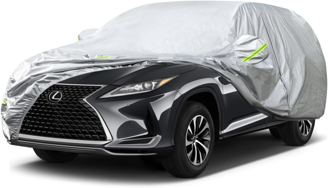 KouKou Oxford Waterproof SUV Car Cover Suitable for Lexus RX300/330/350/350L/450 from 2003 to 2025, Windproof All Weather Waterproof Outdoor Cover Sun Rain UV Dust Snow Protection.