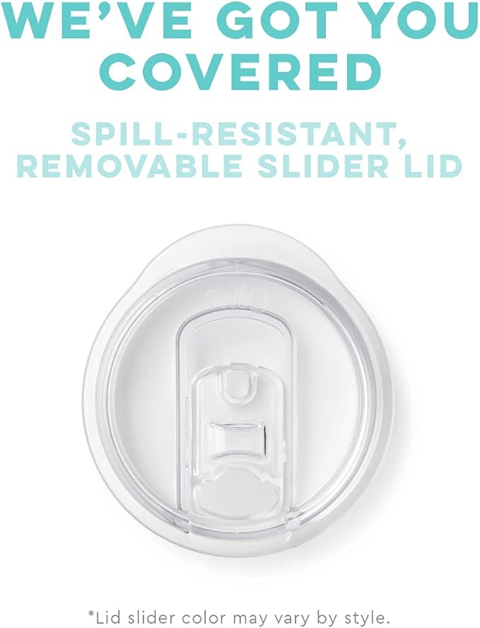 Swig 14oz Insulated Wine Tumbler with Lid, Dishwasher Safe, Stainless Steel Wine Cups (Black)
