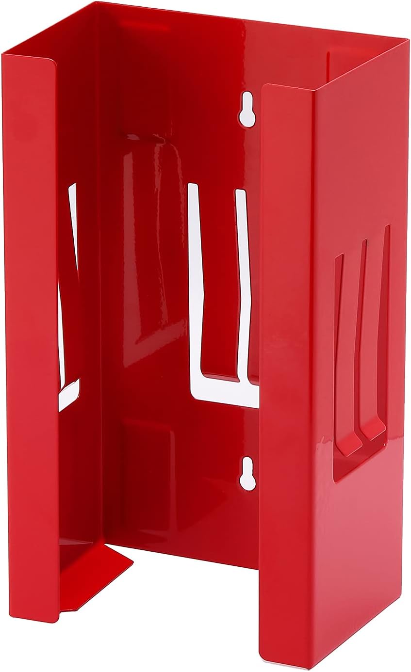 EMENTOL Magnetic Glove/Tissue Dispenser Holder, Red Glove Dispenser Wall Mount, Mount onto Tool Box or in Workshops