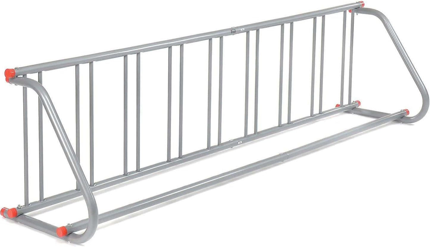 Global Industrial 111" L Single-Sided Grid Bike Rack, 9-Bike Capacity, Powder Coated Steel, Gray, Commercial Bike Rack for Stores, Parks, Schools and More