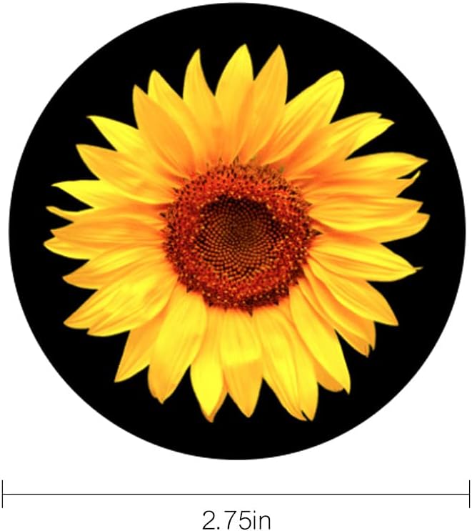 Sunflower Car Cup Holder Coaster 2PCS 2.75" Universal Silicone Auto Cup Holder Insert Coasters Car Interior Accessories Coasters by FLYEEGO
