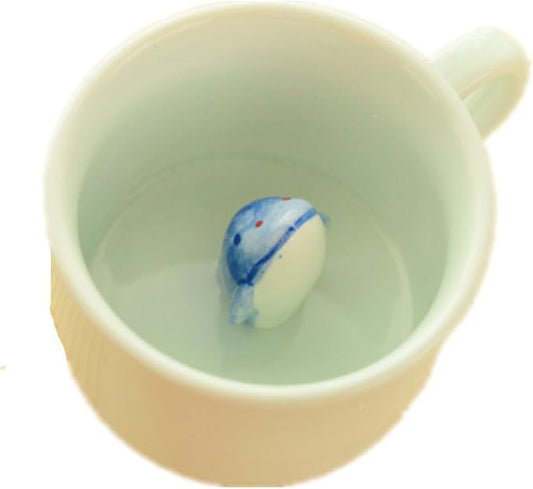 ZaH 3D Coffee Mug Cute Animal Inside Cup Cartoon Ceramics Figurine Teacup for Boys Girls Kids - Party Office Morning Mugs for Tea Juice Milk Chocolate Cappuccino (8 oz Dolphin)