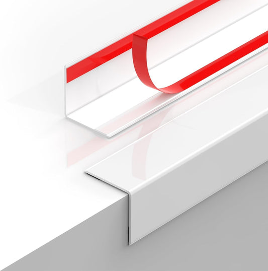 2PCS Wall Corner Protectors Guards - Self Adhesive Corner Protector & Corner Guards for Walls Edge Protection, Easy to Apply - No Tools Needed(Pure White, 39.37"x1.18")