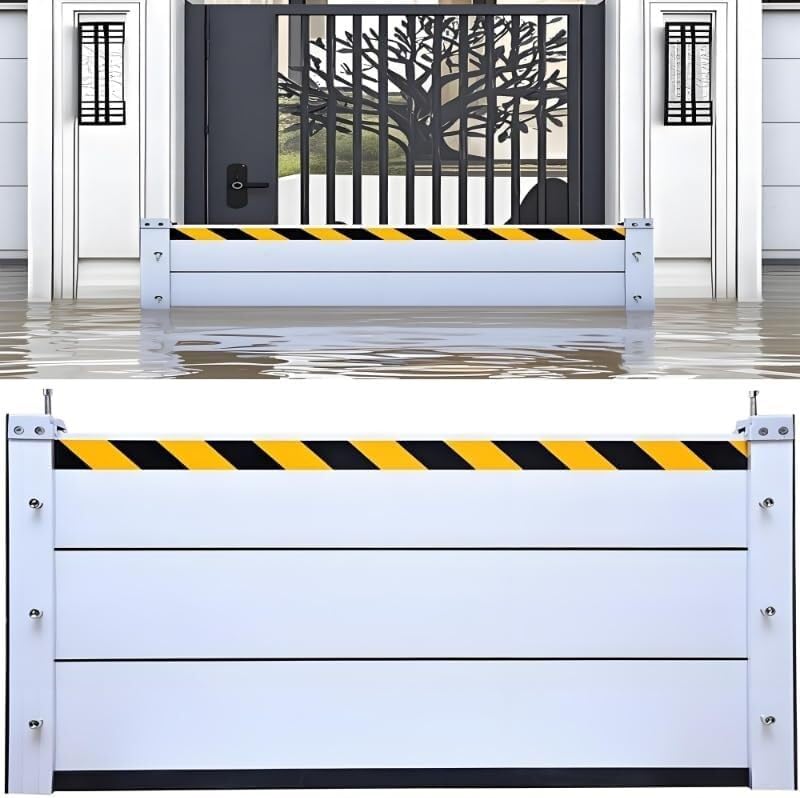 Flood Barriers for Home Exterior,Aluminum Alloy Outdoor Garage Doors Water Barriers for Flooding(H39.4Inch,L22FT)