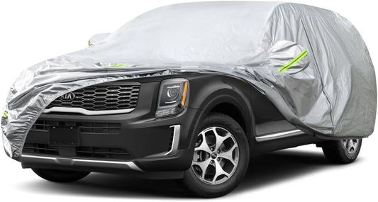 KouKou Oxford Waterproof SUV Car Cover Suitable for Kia Telluride from 2016 to 2025, Windproof All Weather Waterproof Outdoor Cover Sun Rain UV Dust Snow Protection.