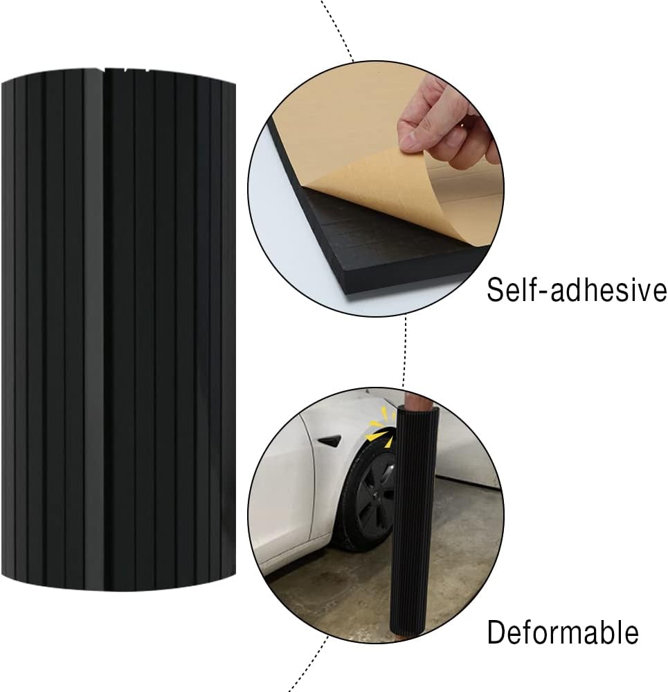 GUEQUITLEX Garage Wall Guards Foam Car Door Protector Wall Bumper Guard for Parking Garages - Garage Wall Guards -Wall Edge Protector Protect Your Car - Wall Corner Edge Bumpers (2 Pack, Column)