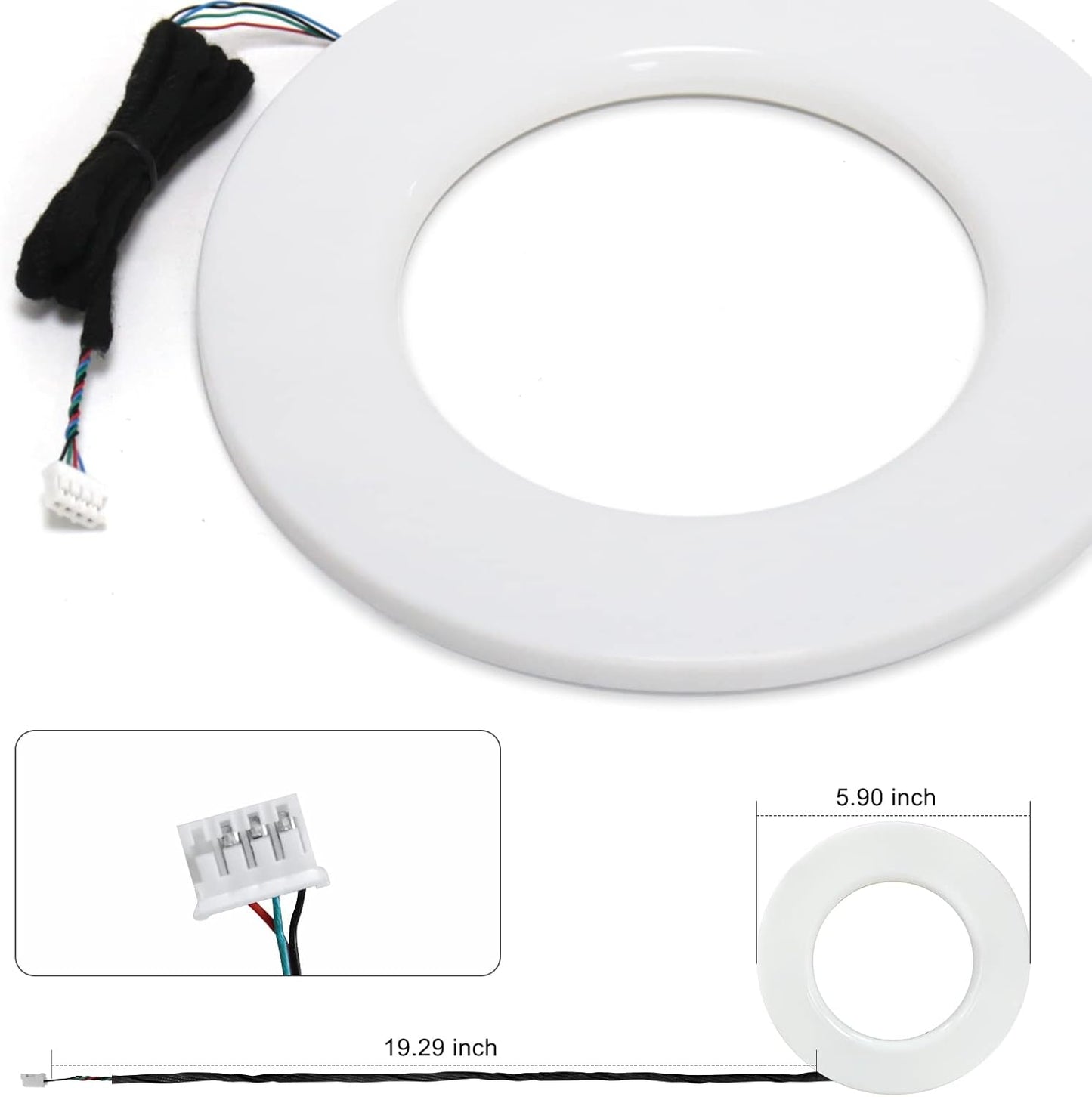 Dreamcolor Door Horn Light*1(5.9inch+ line 19inch*1), which fit for dreamcolor Main Controller Connects and sub-Controller kit (not Including), Not Applicable dreamcolor 5 in 1(Single Controller)