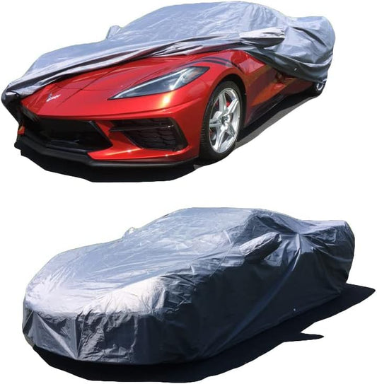 Custom FIT Car Cover fits 2020 2021 2022 2023 2024 2025 Chevy Corvette C8 XTREMECOVERPRO Diamond Series Grey