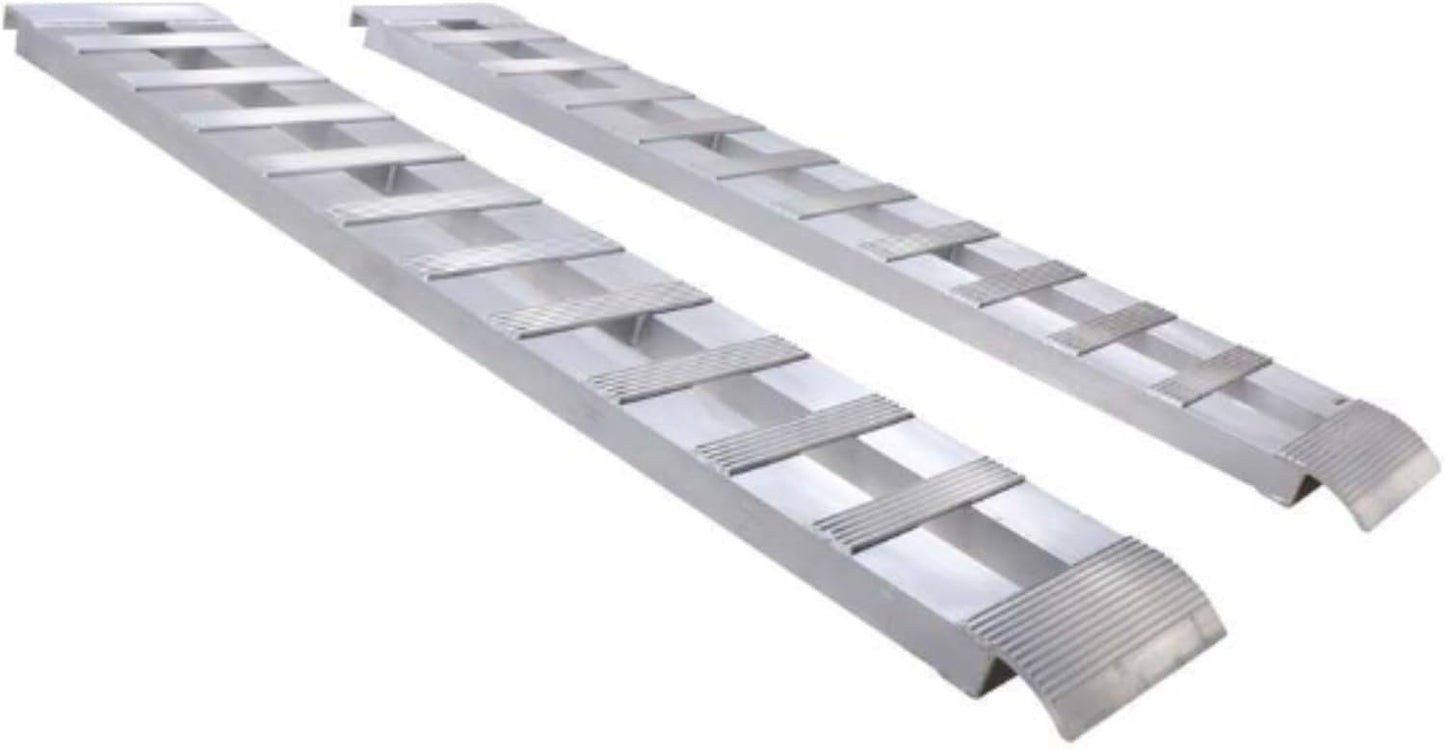 GEN-Y Hitch Heavy Duty Aluminum Loading Ramps - Set of 2, 6 Foot Long x 14 Inches Wide, 6000 lbs Capacity, Hybrid Hook and Plate Ends, Serrated Cross Rungs for Maximum Traction