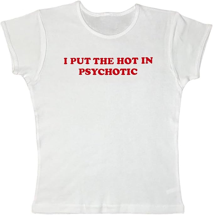 Women Girls Y2K Crop Top Letter Print Baby Tees Grunge T-Shirt