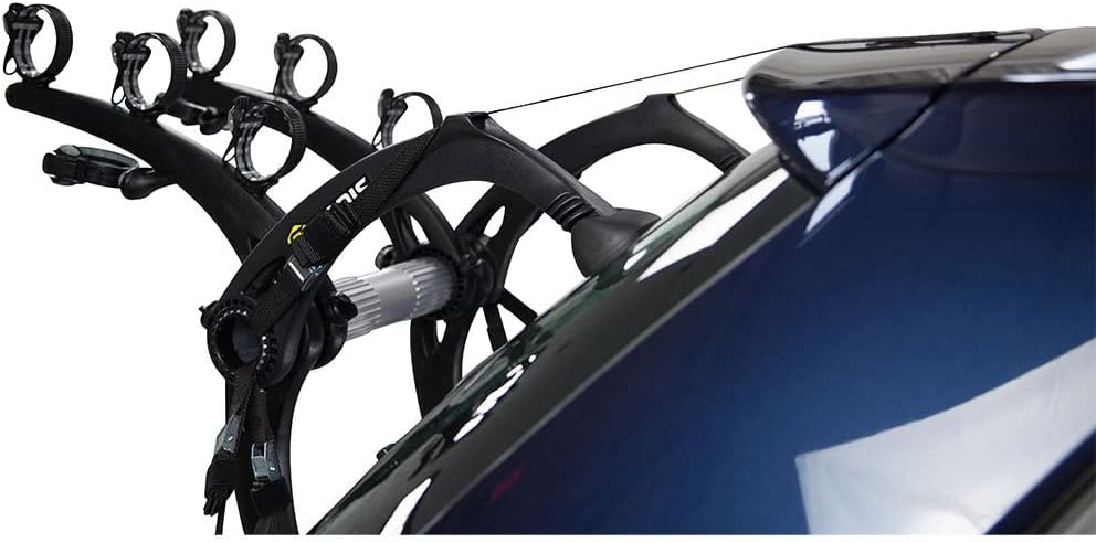 Saris Bones EX 3-Bike Trunk Rack Bicycle Carrier, Durable, Rust-Free, Anti-Sway Straps, Fits Most Vehicles, Made in USA, Arc-Based Design, 100% Recyclable Materials