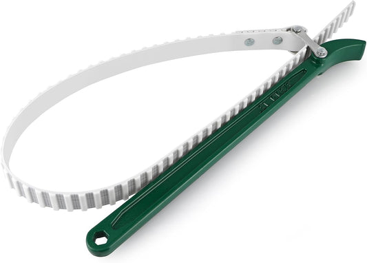 15" Belt Strap Wrench with Adjustable 36" Steel Wire Rubber Strap, Multipurpose Oil Filter Removal Tool