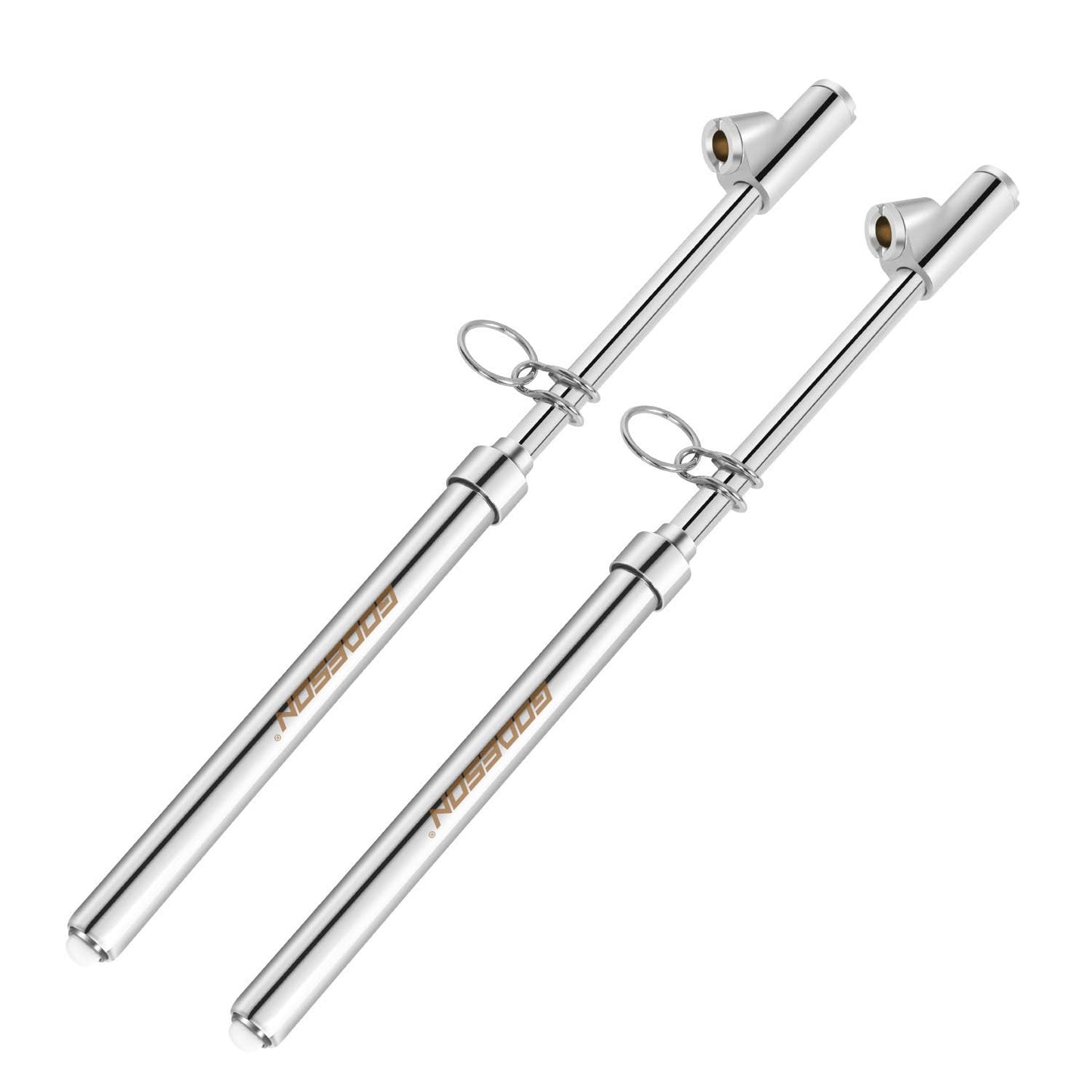 GODESON Dual Head Tire Pressure Gauge,Heavy Duty Tire Pressure Gauge Range 10-150PSI; 1-10Bar,Dual Head Truck Air Pressure Gauge (Pack of 2)