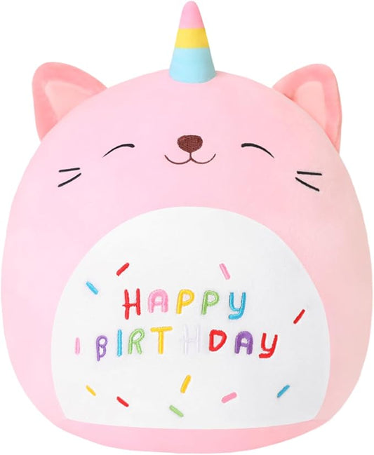 SQEQE Unicorn Cat Plush Kawaii Birthday Cat Plushies Pillow Cat Stuffed Animal Toy Soft Plushie Doll Gifts for Kids Decor(Caticorn, 8 Inch)